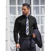 COOFANDY Mens Dress Shirts Long Sleeve Wrinkle Free Shirt Textured Business Casual Button Down Shirt(Black)