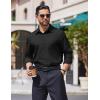 COOFANDY Mens Dress Shirts Long Sleeve Wrinkle Free Shirt Textured Business Casual Button Down Shirt(Black)