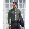 COOFANDY Mens Dress Shirts Long Sleeve Wrinkle Free Shirt Textured Business Casual Button Down Shirt(Dark Army Green)