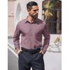 COOFANDY Mens Dress Shirts Long Sleeve Wrinkle Free Shirt Textured Business Casual Button Down Shirt(Lilac)