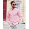 COOFANDY Mens Dress Shirts Long Sleeve Wrinkle Free Shirt Textured Business Casual Button Down Shirt(Pink)