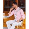 COOFANDY Mens Dress Shirts Long Sleeve Wrinkle Free Shirt Textured Business Casual Button Down Shirt(Pink)