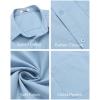 COOFANDY Mens Dress Shirts Short Sleeve Button Up Shirts Business Dress Shirts Light Blue