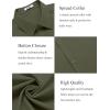 COOFANDY Mens Dress Shirts Short Sleeve Regular Fit Lightweight Untucked Button Down Shirt(Army Green)