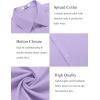 COOFANDY Mens Dress Shirts Short Sleeve Regular Fit Lightweight Untucked Button Down Shirt(Light Purple)