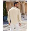 COOFANDY Mens Dress Shirts Wrinkle Free Long Sleeve Button Down Shirts Formal Business Shirt(Beige)