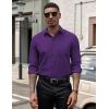 COOFANDY Mens Dress Shirts Wrinkle Free Long Sleeve Button Down Shirts Formal Business Shirt(Dark Purple)
