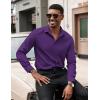 COOFANDY Mens Dress Shirts Wrinkle Free Long Sleeve Button Down Shirts Formal Business Shirt(Dark Purple)
