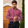 COOFANDY Mens Dress Shirts Wrinkle Free Long Sleeve Button Down Shirts Formal Business Shirt(Deep Purple)