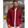 COOFANDY Mens Dress Shirts Wrinkle Free Long Sleeve Button Down Shirts Formal Business Shirt(Deep Red)