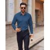 COOFANDY Mens Dress Shirts Wrinkle Free Long Sleeve Button Down Shirts Formal Business Shirt(Denim Blue)