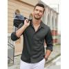 COOFANDY Mens Dress Shirts Wrinkle Free Long Sleeve Button Down Shirts Formal Business Shirt(Granite Gray)