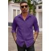 COOFANDY Mens Dress Shirts Wrinkle Free Long Sleeve Button Down Shirts Formal Business Shirt(Imperial Purple)