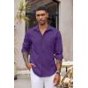 COOFANDY Mens Dress Shirts Wrinkle Free Long Sleeve Button Down Shirts Formal Business Shirt(Imperial Purple)