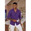 COOFANDY Mens Dress Shirts Wrinkle Free Long Sleeve Button Down Shirts Formal Business Shirt(Imperial Purple)