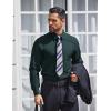 COOFANDY Mens Dress Shirts Wrinkle Free Long Sleeve Button Down Shirts Formal Business Shirt(Lake Green)
