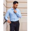 COOFANDY Mens Dress Shirts Wrinkle Free Long Sleeve Button Down Shirts Formal Business Shirt(Light Blue)