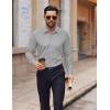 COOFANDY Mens Dress Shirts Wrinkle Free Long Sleeve Button Down Shirts Formal Business Shirt(Light Grey)