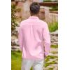 COOFANDY Mens Dress Shirts Wrinkle Free Long Sleeve Button Down Shirts Formal Business Shirt(Light Pink)