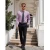 COOFANDY Mens Dress Shirts Wrinkle Free Long Sleeve Button Down Shirts Formal Business Shirt(Light Purple)