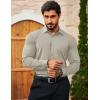COOFANDY Mens Dress Shirts Wrinkle Free Long Sleeve Button Down Shirts Formal Business Shirt(Moon Grey)