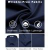COOFANDY Mens Dress Shirts Wrinkle Free Long Sleeve Button Down Shirts Formal Business Shirt(Navy Blue)