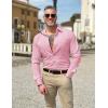 COOFANDY Mens Dress Shirts Wrinkle Free Long Sleeve Button Down Shirts Formal Business Shirt(Pink)