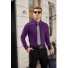 COOFANDY Mens Dress Shirts Wrinkle Free Long Sleeve Button Down Shirts Formal Business Shirt(Purple)