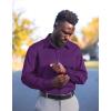 COOFANDY Mens Dress Shirts Wrinkle Free Long Sleeve Button Down Shirts Formal Business Shirt(Purple)