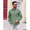 COOFANDY Mens Dress Shirts Wrinkle Free Long Sleeve Button Down Shirts Formal Business Shirt(Sage Green)