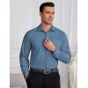 COOFANDY Mens Dress Shirts Wrinkle Free Long Sleeve Button Down Shirts Formal Business Shirt(Slate Blue)