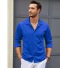 COOFANDY Mens Dress Shirts Wrinkle Free Long Sleeve Button Down Shirts Formal Business Shirt(Snorkel Blue)