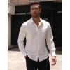 COOFANDY Mens Dress Shirts Wrinkle Free Long Sleeve Button Down Shirts Formal Business Shirt(White)