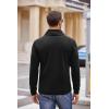 COOFANDY Men’s Fashion Shawl Collar Pullover Casual Long Sleeve Knitted Sweater Sweatshirts(Sweatshirt-black)