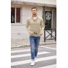 COOFANDY Men’s Fashion Shawl Collar Pullover Casual Long Sleeve Knitted Sweater Sweatshirts(Sweatshirt-cream)