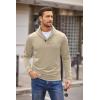 COOFANDY Men’s Fashion Shawl Collar Pullover Casual Long Sleeve Knitted Sweater Sweatshirts(Sweatshirt-cream)