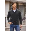 COOFANDY Men’s Fashion Shawl Collar Pullover Casual Long Sleeve Knitted Sweater Sweatshirts(Sweatshirt-dark Gray)