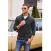 COOFANDY Men’s Fashion Shawl Collar Pullover Casual Long Sleeve Knitted Sweater Sweatshirts(Sweatshirt-dark Gray)