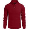 COOFANDY Men’s Fashion Shawl Collar Pullover Casual Long Sleeve Knitted Sweater Sweatshirts(Sweatshirt-wine Red)