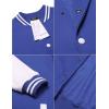 COOFANDY Men’s Fashion Varsity Jacket Causal Slim Fit Cotton Letterman Baseball Bomber Jackets(Blue)