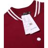 COOFANDY Men’s Fashion Varsity Jacket Causal Slim Fit Cotton Letterman Baseball Bomber Jackets(Burgundy)