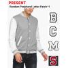 COOFANDY Men’s Fashion Varsity Jacket Causal Slim Fit Cotton Letterman Baseball Bomber Jackets(Gray)