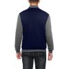 COOFANDY Men’s Fashion Varsity Jacket Causal Slim Fit Cotton Letterman Baseball Bomber Jackets(Navy/Grey)
