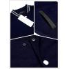 COOFANDY Men’s Fashion Varsity Jacket Causal Slim Fit Cotton Letterman Baseball Bomber Jackets(Navy/Grey)