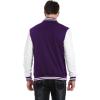 COOFANDY Men’s Fashion Varsity Jacket Causal Slim Fit Cotton Letterman Baseball Bomber Jackets(Purple)