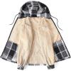 COOFANDY Men’s Flannel Fleece Jacket Sherpa Lined Shirt Jacket Plaid Zip Up Hoodie Soft Warm Coat with Hood(A-black Block)