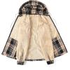 COOFANDY Men’s Flannel Fleece Jacket Sherpa Lined Shirt Jacket Plaid Zip Up Hoodie Soft Warm Coat with Hood(D-khaki Line)