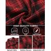 COOFANDY Men’s Flannel Plaid Shirts Long Sleeve Button Down Shirts Casual Fall Shirt Jacket(Red/Black)