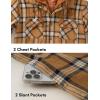 COOFANDY Men’s Flannel Shirt Jacket Warm Quilted Lined Hooded Long Sleeve Plaid Shirt Jackets(Light Brown Plaid)