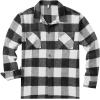 COOFANDY Men’s Flannel Shirts Casual Button Down Plaid Shirt Jacket Long Sleeve Fleece Shacket with Pockets(Buffalo Black)